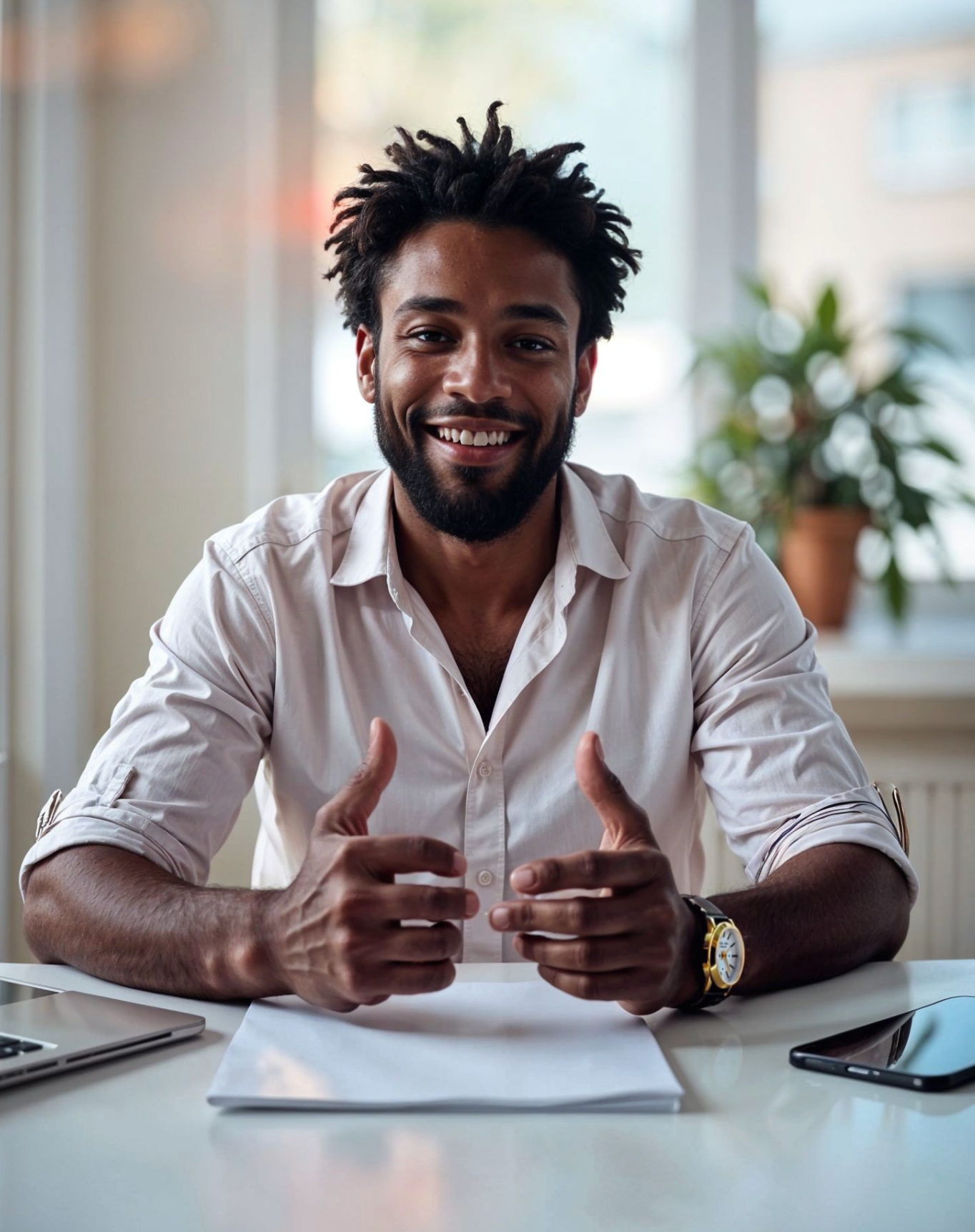 A team of people in an office